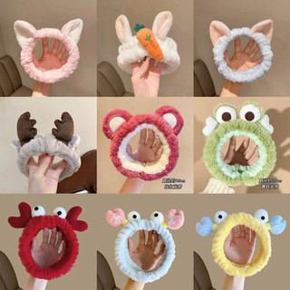 Băng Đô Rửa Mặt Tai Mèo Tai Gấu Lông Nhung Cực Mềm Mịn, Bờm Tóc Trang Điểm Decor Dễ Thương Phong Cách Hàn Quốc