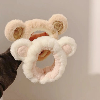 Băng Đô Rửa Mặt Tai Mèo Tai Gấu Lông Nhung Cực Mềm Mịn, Bờm Tóc Trang Điểm Decor Dễ Thương Phong Cách Hàn Quốc