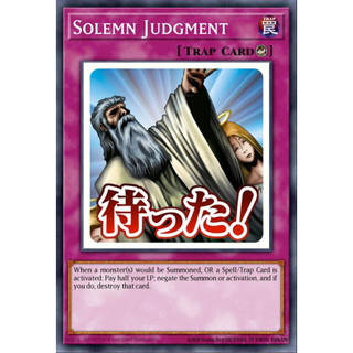 [ Bài Yugioh Chính Hãng ] Solemn Judgment (Stamp Edition) - RA05-EN124 - Ultra Rare
