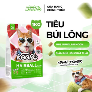 Thức ăn cho mèo Keepo K2 Gói 1KG Tiêu & Giảm búi lông, Khử mùi hôi chất thải, Tiêu hóa khỏe