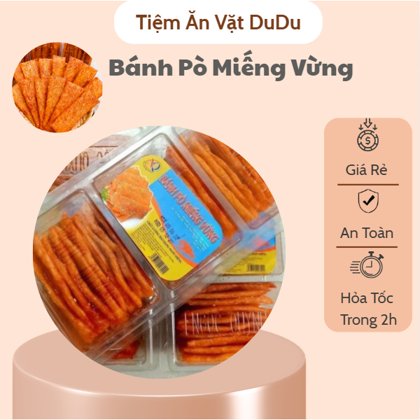 Bánh Pò Miếng Vừng, Bánh Pò Thơm Ngon Giòn Cay Hộp To 320gr - Đồ Ăn Vặt