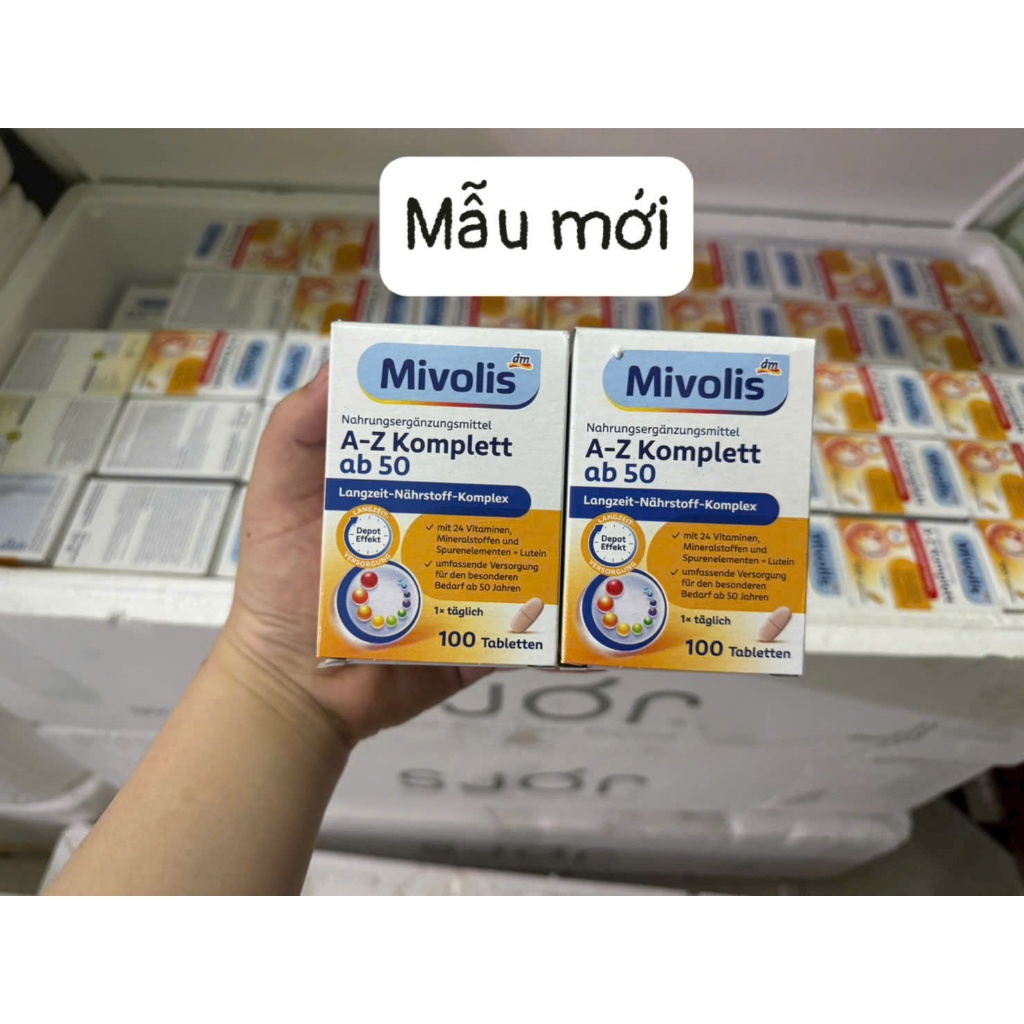 Vitamin Tổng Hợp Mivolis A Z Depot Ab Cho Người Trên 50 Tuổi, 100 Viên - Hàng Đức Chính Hãng