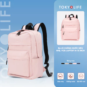 Balo chống nước thời trang TOKYOLIFE nam nữ thiết kế basic siêu nhẹ chất liệu cao cấp 40001932