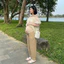 Larosa Quần Bầu Dáng Thụng Chất Kaki Có Chun Điều Chỉnh Vòng Bụng Bigsize - LA168Q