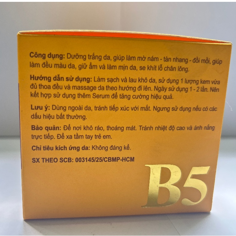 Kem B5 Hatagold Dưỡng Trắng Da Cấp Tốc Đánh Bay Nám Sạm, Tàn Nhang, Đồi Mồi 10g (Vàng)