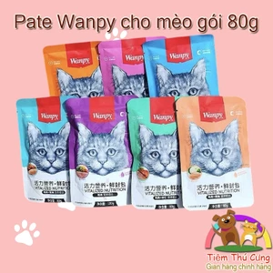 Combo 5 Gói Pate Cho Mèo Wanpy Đủ Vị - Thức Ăn Ướt Giàu Dinh Dưỡng, Cấp Nước, Ngừa Sỏi Thận Cho Mèo Mọi Lứa Tuổi
