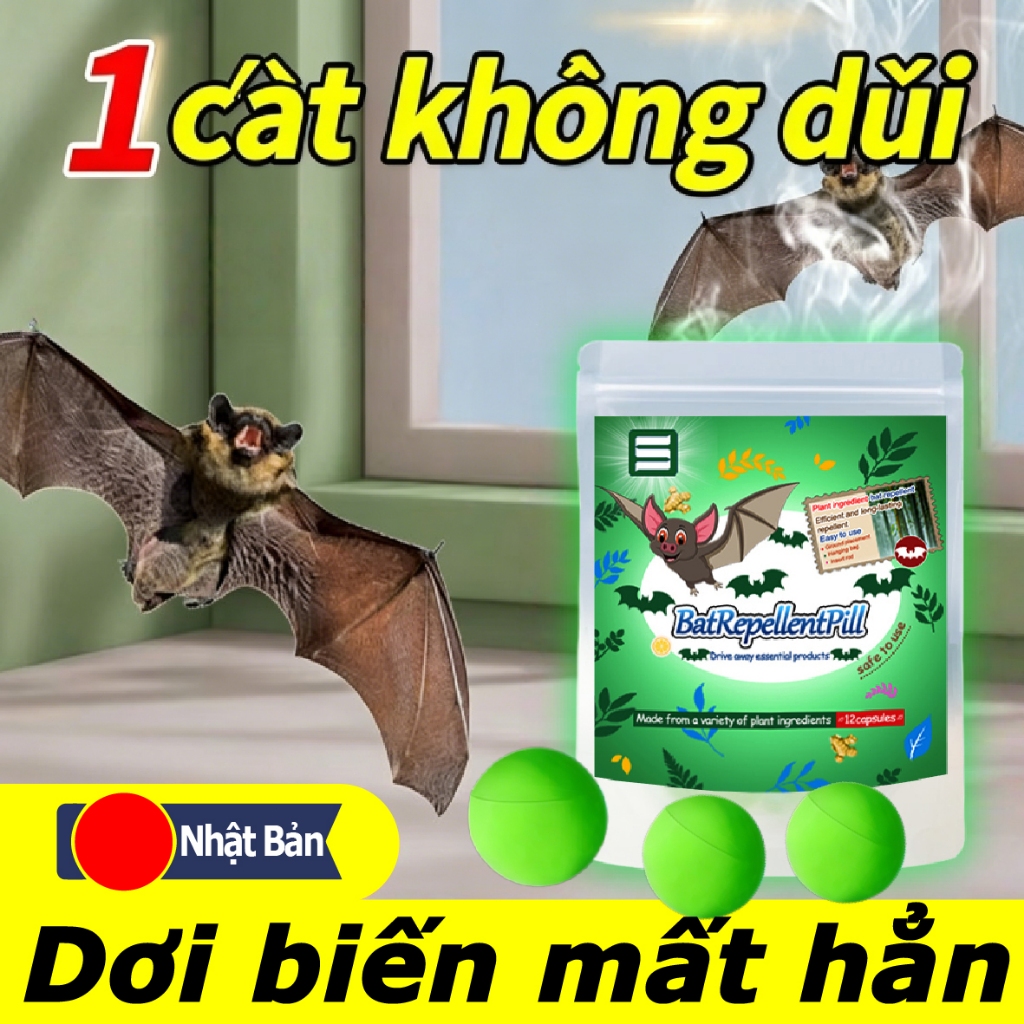Dơi biến mất khỏi khu vực viên đuổi dơi Xua đuổi dơi mạnh, kiểm soát dơi trong nhà kho và trần nhà - mua 1 tặng 1