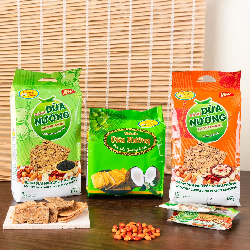 Bánh Dừa Nướng Giòn Thơm Quảng Nam Nhiều Vị, Đồ Ăn Vặt Snack Ngon Mùa Trung Thu Siêu Thị Tikmart