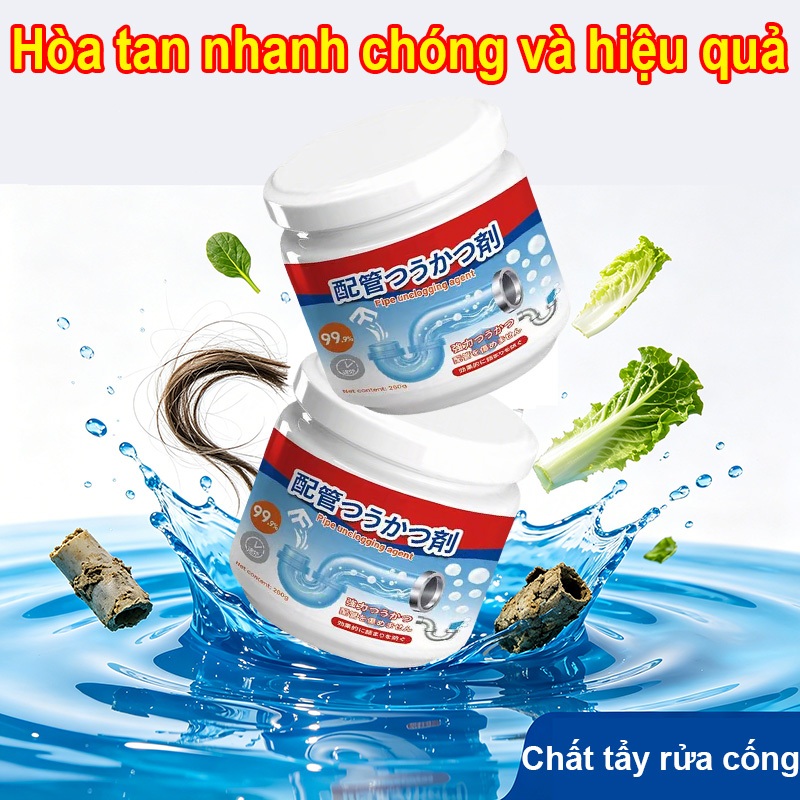 【COD】Nước tẩy cống, chất hòa tan mạnh mẽ dùng để loại bỏ dầu mỡ và tắc nghẽn trong cống nhà bếp, cống sàn và bồn cầu.