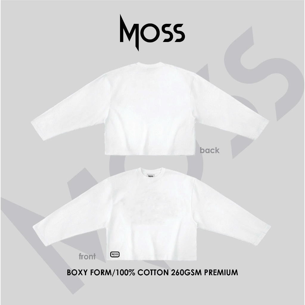 ÁO THUN BOXY TAY DÀI 260GSM IN LOGO CAO SU NỔI - "BASIC MOSS" - CHẤT COTTON 100% 260GSM PREMIUM MOSS