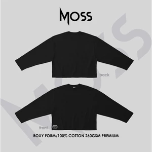ÁO THUN BOXY TAY DÀI 260GSM IN LOGO CAO SU NỔI - "BASIC MOSS" - CHẤT COTTON 100% 260GSM PREMIUM MOSS