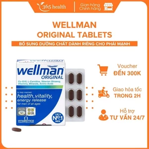 Wellman Original - Viên uống vitamin tổng hợp, hỗ trợ tăng cường sức khỏe cho nam - Hộp 30 viên