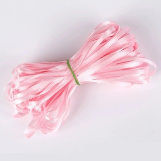 Ruy băng lụa 3mm bó 5m 10m mét gói quà cột nơ trang trí handmade cực đẹp Pinky