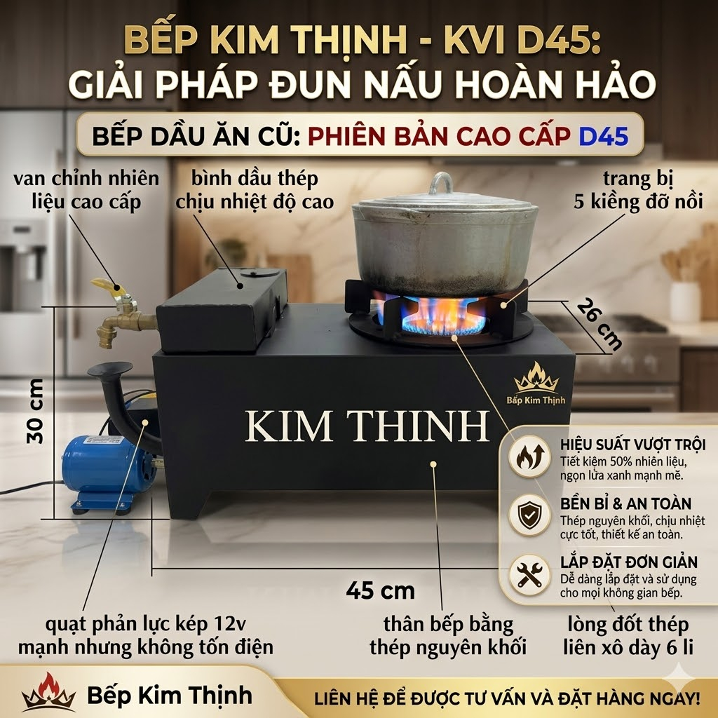 Bếp đun dầu thải- Bếp đốt dầu thải- Bếp nấu dầu thải- Bếp tiết kiệm không khói.