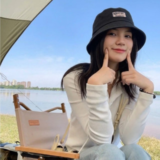 Mũ lưỡi trai bucket cặp đôi couple HAZIN thêu chữ thời trang nam nữ, phong cách Hàn Quốc