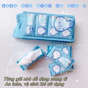 BỊCH 8 GÓI KHĂN ƯỚT MINI BỎ TÚI TIỆN LỢI