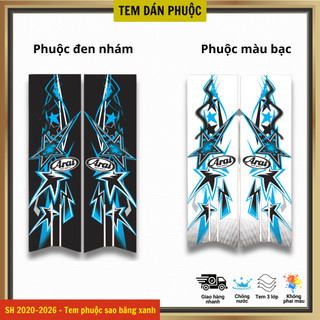 Tem dán phuộc Sh 2020-2026 mẫu thiết kế sao bằng nổi bật với nhiều màu