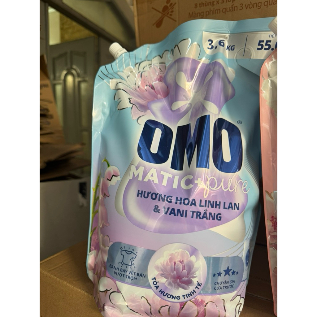 [ Sản phẩm mới] OMO Matic Pure 3.6KG – Nước Giặt Hương Mẫu Đơn & Đàn Hương, hoa linh lan sạch Sâu Thơm Lâu