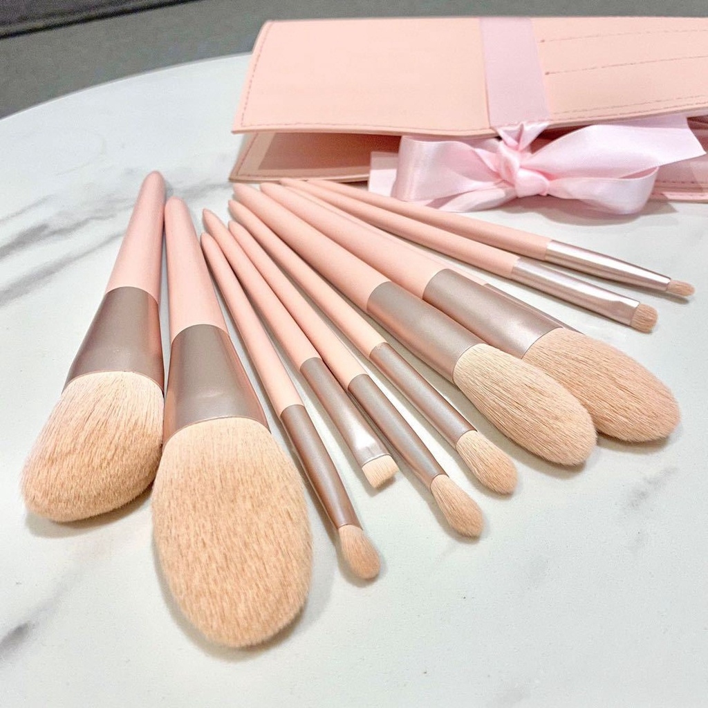 Bộ Cọ Trang Điểm 11 Món Cọ Phấn Mềm Cọ Má Hồng Cọ Phấn Mắt Dụng Cụ Trang Điểm Làm Đẹp