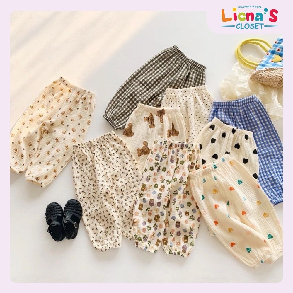 Quần Boom Vải Xô Muslin Cao Cấp (Vải Xô Loại 1) Mềm Mịn Phù Hợp Da Bé Trai/ Bé Gái