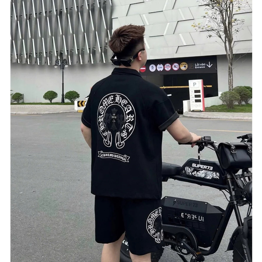 Bộ Quần Áo Thánh Giá Cross - Chất Cotton 2 Da Cao Cấp - Hình In Xịn  – Áo Khoá Zip Cổ + Quần Short