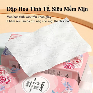 Thùng 10 Bịch Giấy Rút Treo Tường SIPIAO Hoa Hồng 4 Lớp Cao Cấp – Khăn Giấy Treo Đa Năng 1000 Tờ Mềm Mịn Không Bụi