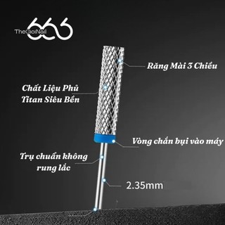 Đầu Mài Mỹ Trụ Dài Carbide Phủ Titan Cao Cấp | Đầu Mài Phá Gel, Bột, Móng Giả Siêu Tốc Đầu Mài Chuyên Nghiệp Nail666