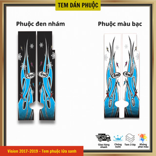 Tem dán phuộc xe Vision 2017-2019 trang trí phuộc xe với mẫu tem lửa đa dạng màu lựa chọn