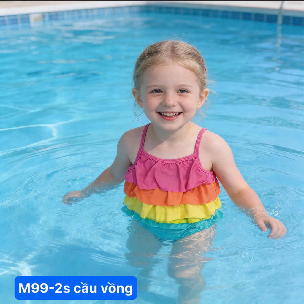 Set đồ bơi bé gái 9-12M (7-8.5kg) chống nắng UPF 40-50 xuất khẩu – đồ bơi trẻ em cao cấp