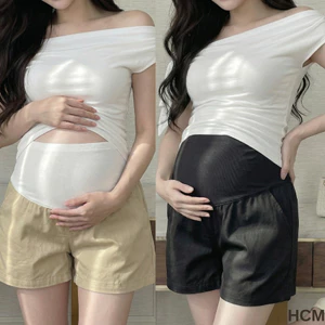 Quần Đùi Bầu Kaki Larosa Mới 2026 Mềm Mát Cho Mùa Hè Có Chun Điều Chỉnh Vòng Bụng Bigsize LA6Q