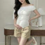 Quần Đùi Bầu Kaki Larosa Mới 2026 Mềm Mát Cho Mùa Hè Có Chun Điều Chỉnh Vòng Bụng Bigsize LA6Q