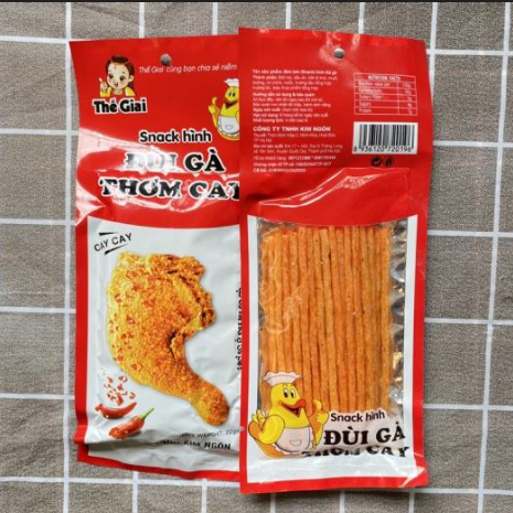 Snack Que Cay Đùi Gà Thế Giai, Snack Giòn Cay Thơm Ngon - Đồ Ăn Vặt Tuổi Thơ