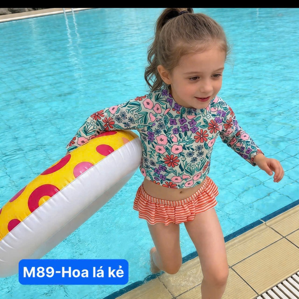 Set đồ bơi bé gái 9-12M (7-8.5kg) chống nắng UPF 40-50 xuất khẩu – đồ bơi trẻ em cao cấp