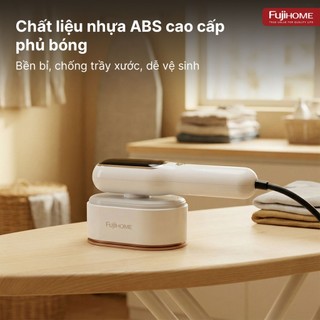 Bàn là (bàn ủi) hơi nước cầm tay Fujihome SI718AW Thiết kế trắng mạ bạc – Thanh lịch & cao cấp