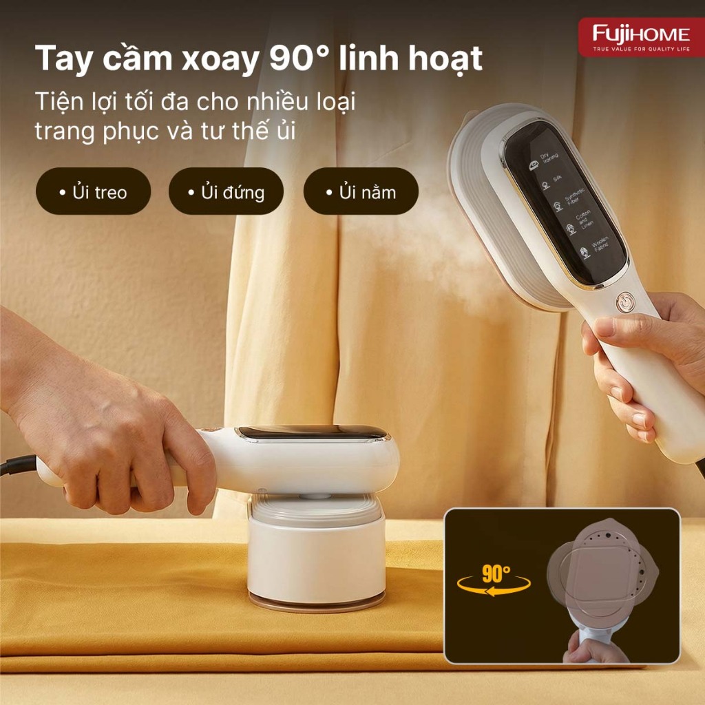 Bàn là hơi nước du lịch công suất 1200W SI718AW Nhập Khẩu FUJIHOME, máy ủi quần áo nhanh hiện đại