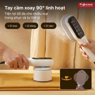 Bàn là (bàn ủi) hơi nước cầm tay Fujihome SI718AW Thiết kế trắng mạ bạc – Thanh lịch & cao cấp