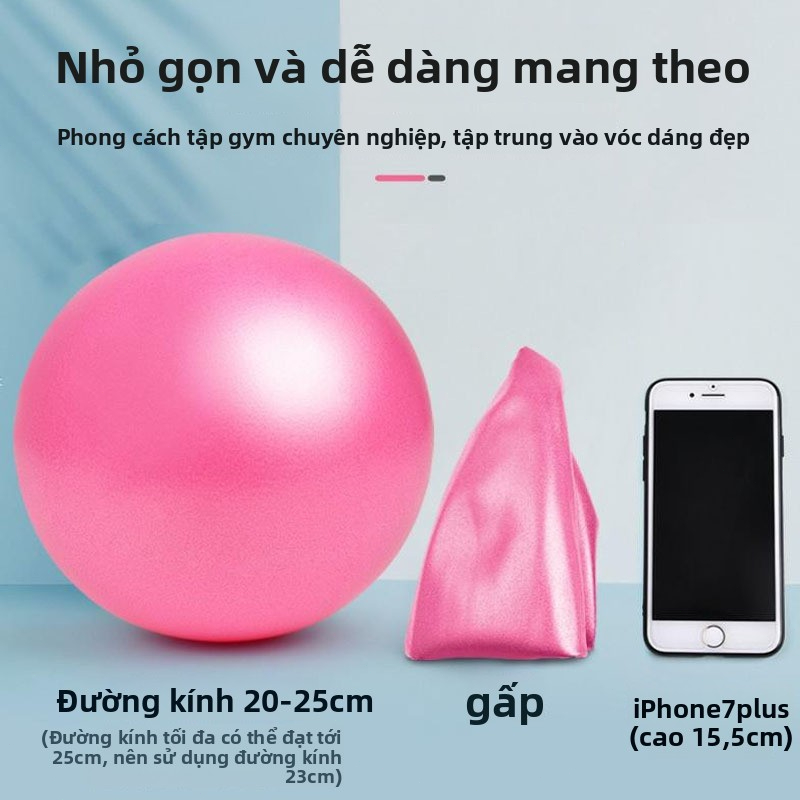 Bóng Yoga 25cm, chất liệu PVC bền chắc, an toàn, Bóng Pilates & Tập Gym Tại Nhà, Dụng Cụ Thể Dục Thon Gọn Cơ Thể