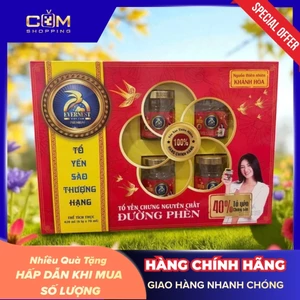 EVERNEST PREMIUM Yến Chưng Đường Phèn 40% Hộp 6 Lọ 70ml - Tổ Yến Sào Thượng Hạng