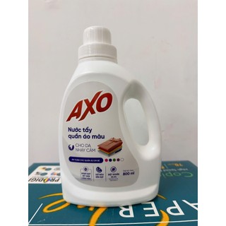 Nước tẩy quần áo màu AXO hương thanh khiết 800ml cho da nhạy cảm