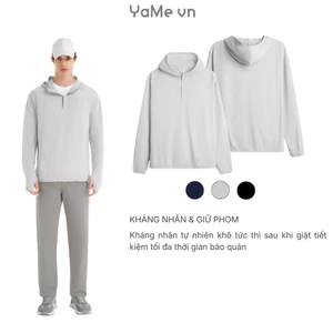 Áo Khoác Hoodie Nam Khóa Kéo Tiện Lợi AirDry™ Vải Nhẹ Thoáng Da The Minimalist 004 Dáng Ôm Vừa F2 24757 |YaMe|