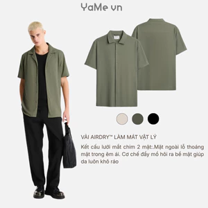 Áo Sơ Mi Nam Tay Ngắn AirDry™ Vải Nhẹ Thoát Mồ Hôi Nhanh The No Style 217 Dáng Vừa Vặn F3 24842 |YaMe|
