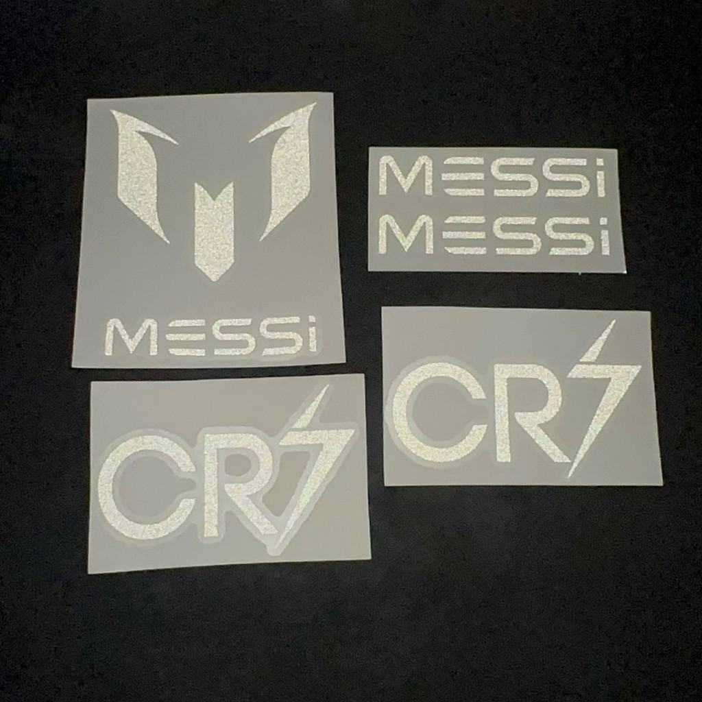 [TEM LỘT] LOGO CR7, MESSI RONALDO Dán Xe Trang Trí Xe Máy Xe Đạp Điện, Laptop. Decal cao cấp chống nước không bay màu