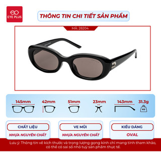 Kính Râm Dáng Mắt Mèo 28204 Eye Plus Gọng TR Nhẹ Bền Chống Loá UV400 Thời Trang Unisex