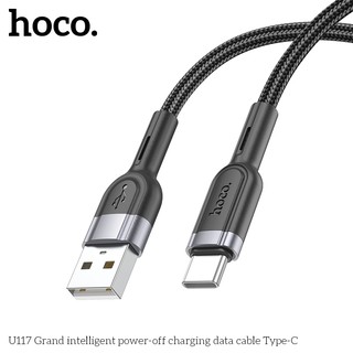 Cáp sạc tự ngắt Hoco U117 cổng TypeC max 2.4A, dài 1.2M (Đen) - Phụ Kiện Nhất Tín