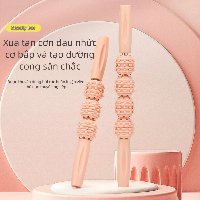 Gậy Massage Gai Yoga Con Lăn Massage Cơ Bắp Chân Đùi Dụng Cụ Thư Giãn Cơ Thể Tại Nhà, Hỗ trợ thư giãn cơ bắp sau khi vận