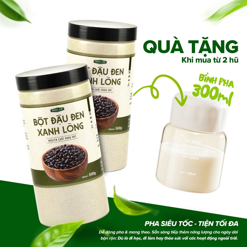 Bột Đậu Đen Xanh Lòng Nguyên Chất Mộc An Hạt Rang Xay Mịn Giàu Dinh Dưỡng