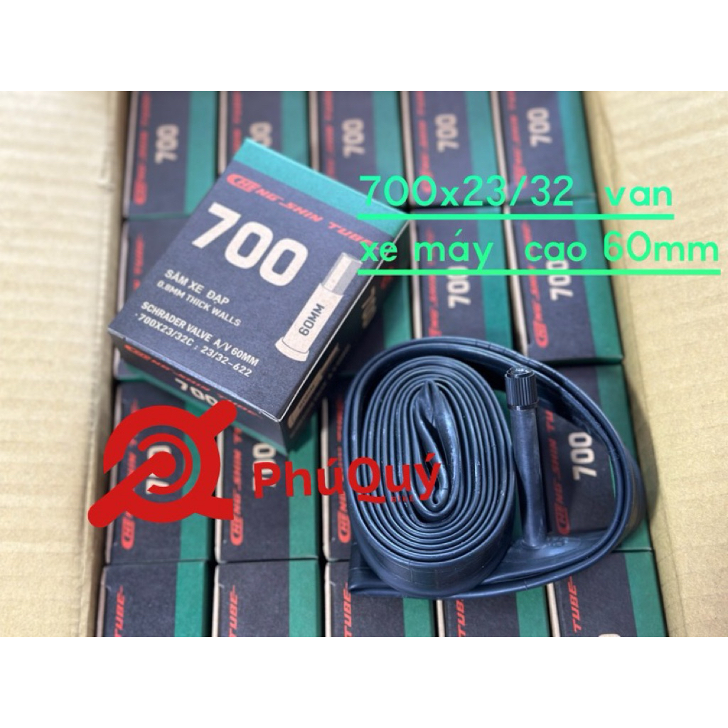 Ruột (Săm) Xe Đạp Cheng Shin 700x23/32 - Van Xe Máy (AV) Cao 60mm - Siêu Bền