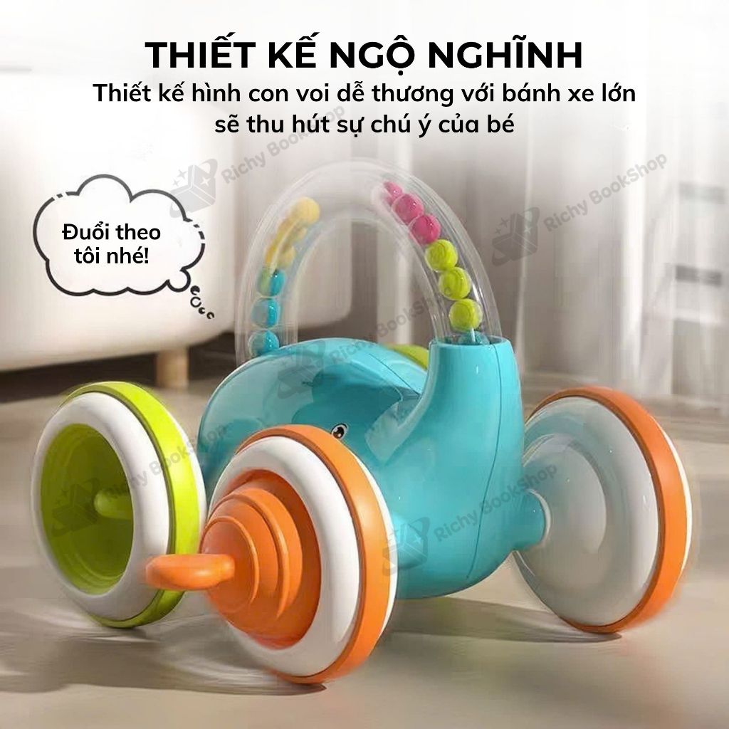 Đồ chơi tập bò hình con voi lăn tay Goodway Little Elephant Toy phát triển tư duy, đồ chơi cho bé sơ sinh