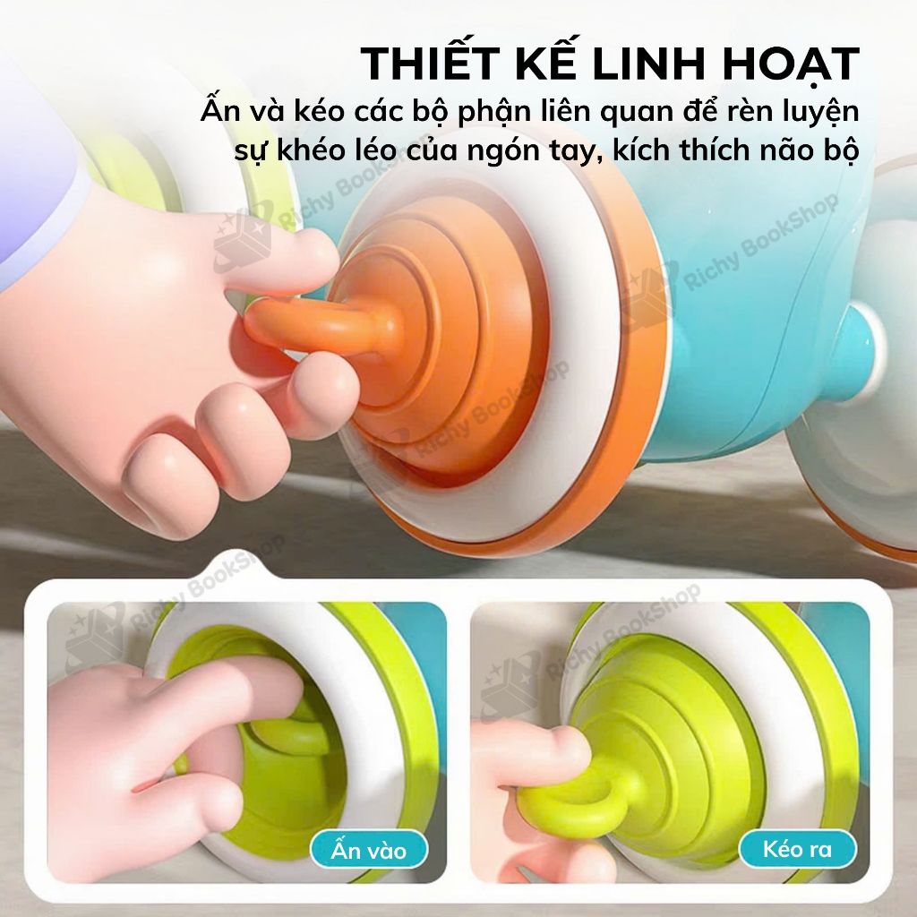 Đồ chơi tập bò hình con voi lăn tay Goodway Little Elephant Toy phát triển tư duy, đồ chơi cho bé sơ sinh