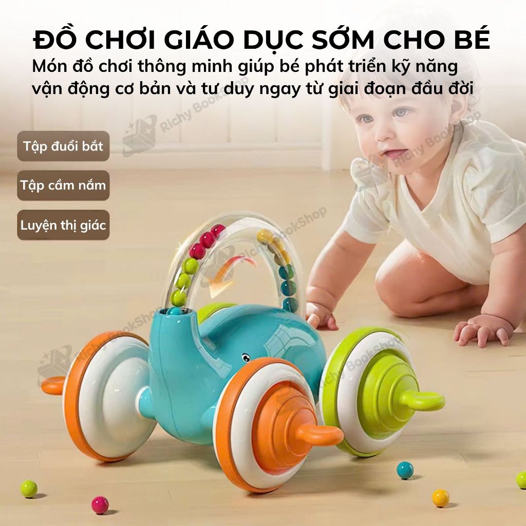 Đồ chơi tập bò hình con voi lăn tay Goodway Little Elephant Toy phát triển tư duy, đồ chơi cho bé sơ sinh